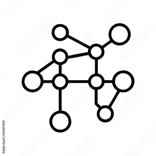 Network connection graph diagram illustration for data science and technology concept visual design