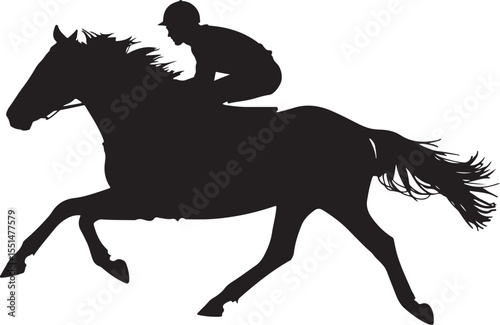 "Horse Racing Silhouette Bundle"
