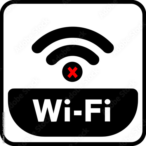 No wi-fi signal showing disconnection from wireless network