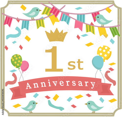周年 アニバーサリー アイコン ベクターイラスト	