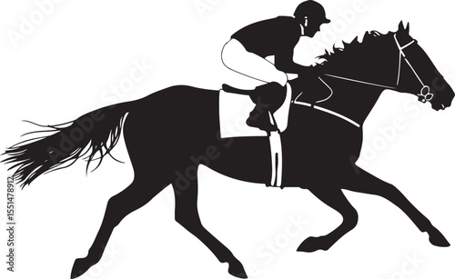 "Horse Racing Silhouette Bundle"