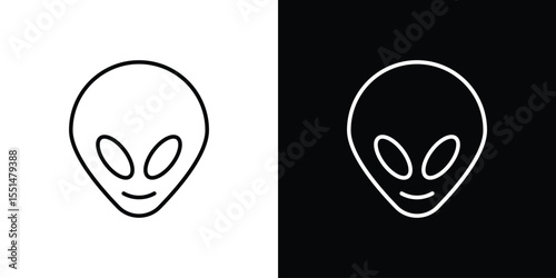 Alien icon vector, Symbol, logo illustrations