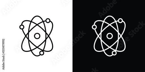 Atom icon vector, Symbol, logo illustrations