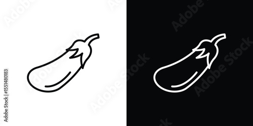 Aubergine icon vector, Symbol, logo illustrations
