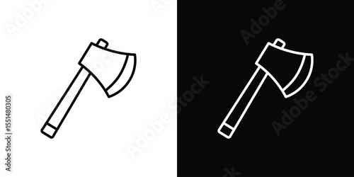 Axe icon vector, line outline icon