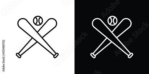 Baseball icon vector, line outline icon
