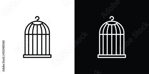 Bird cage icon vector, Symbol, logo illustrations