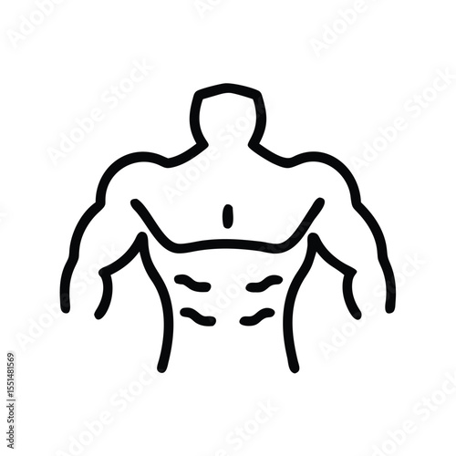 Illustration of muscular man back for fitness bodybuilding and workout training strength and health concept