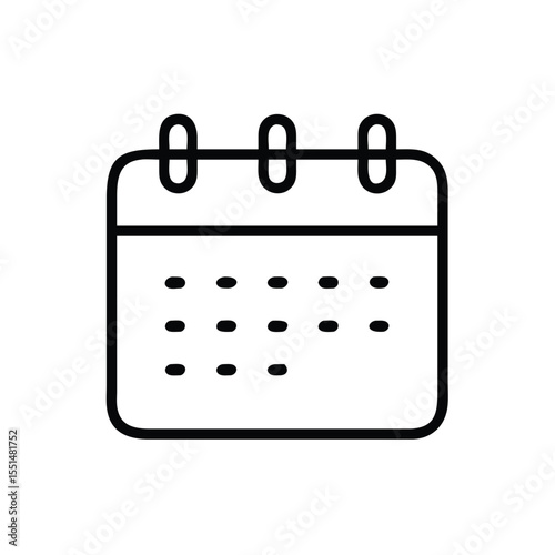 Calendar schedule appointment date event reminder icon vector graphic design element for websites and apps