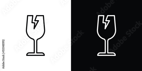 Box fragile icon vector, Symbol, logo illustrations