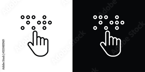 Braille icon vector, Symbol, logo illustrations