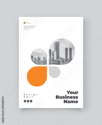 Corporate Book Cover Design Template in A4. Can be adapt to Brochure, Annual Report, Magazine, Poster, Business Presentation, Portfolio, Flyer, Banner, Website.