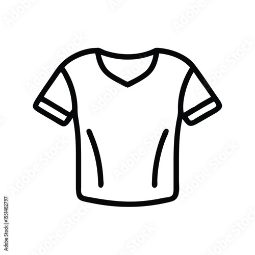T shirt outline vector image for fashion design and apparel industry projects simple and clean design