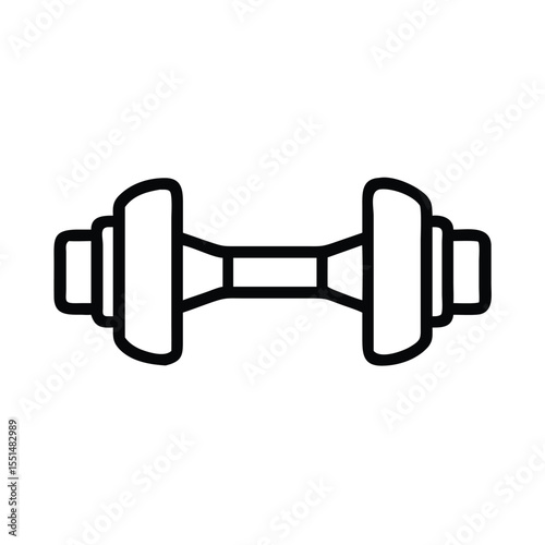 Dumbbell workout icon for fitness and strength training equipment vector illustration isolated design