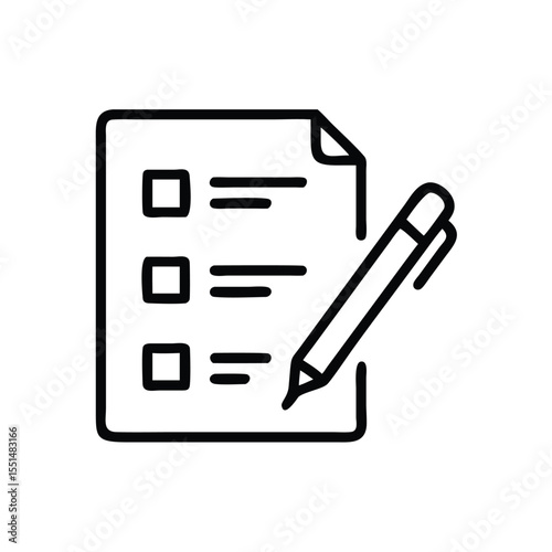 Checklist icon vector illustration for task management and reminders for productivity and organization tasks