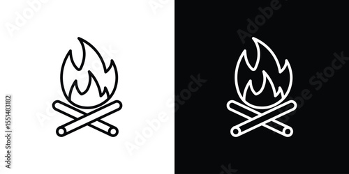 Campfire icon vector, Symbol, logo illustrations