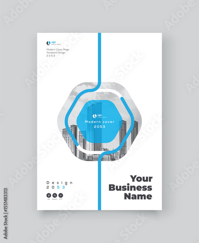 Corporate Book Cover Design Template in A4. Can be adapt to Brochure, Annual Report, Magazine, Poster, Business Presentation, Portfolio, Flyer, Banner, Website.