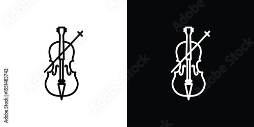 Cello icon vector, Symbol, logo illustrations