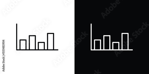 Chart histogram icon vector, Symbol, logo illustrations