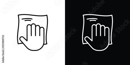 Cleaning cloth icon vector, Symbol, logo illustrations