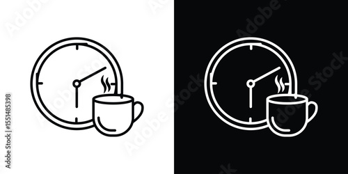 Coffee time icon vector, Symbol, logo illustrations