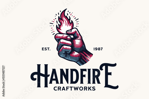 Handfire logo design