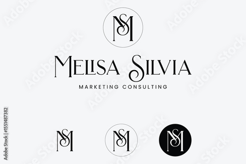 Melisa silvia logo design