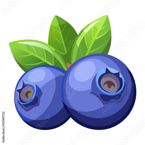 Minimalist Wild Bilberry Icon for Jam and Health Products