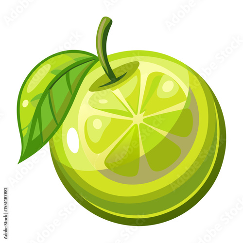 Simple Australian Desert Lime Illustration