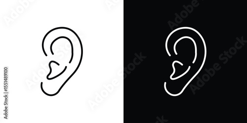 Ear icon vector, Symbol, logo illustrations