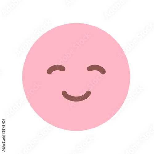 ニコニコ笑顔の絵文字｜嬉しい･幸せ･楽しいなどポジティブな感情で笑っているシンプルな顔のアイコン