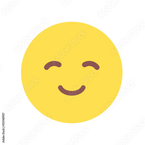 ニコニコ笑顔の絵文字｜嬉しい･幸せ･楽しいなどポジティブな感情で笑っているシンプルな顔のアイコン