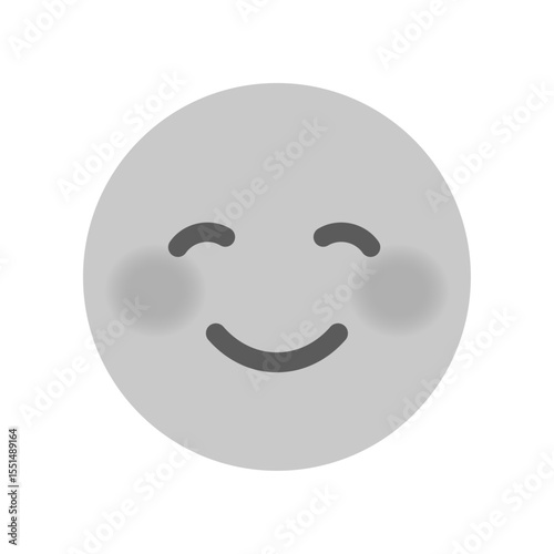 ほっこりした笑顔の絵文字｜嬉しい･幸せ･安心などポジティブな感情で笑っているシンプルな顔のアイコン