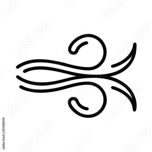 Elegant swirl flourish design vector graphic decorative element illustration ornament decoration 100 char