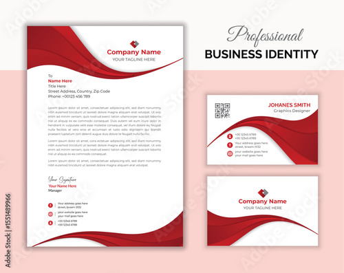 Modern Business corporate Identity Templates with Letterhead and Business Cards Design