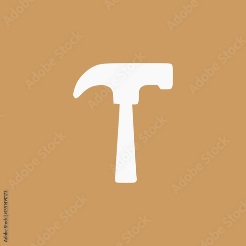 letter T hammer construction company logo vector illustration template design