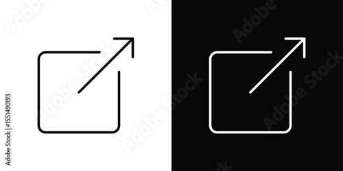 External link icon vector, Symbol, logo illustrations