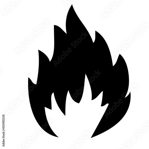 vector illustration of a fire