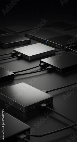 Data Backup Station With External Drives
