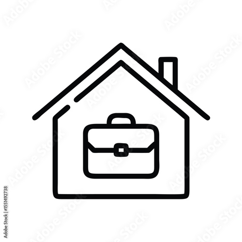 Work from home concept icon representing remote job opportunities and flexible work arrangements online