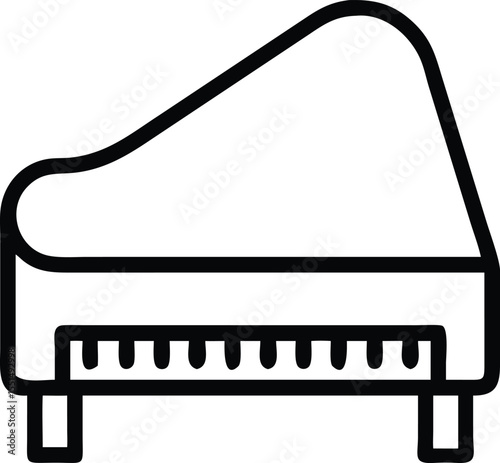 Download grand piano icon vector illustration of musical instrument for music lovers and piano players