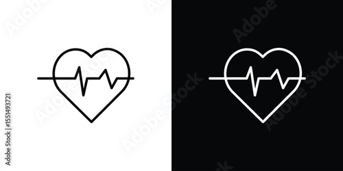 Heartbeat icon vector, Symbol, logo illustrations