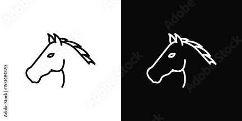 Horse icon vector, Symbol, logo illustrations