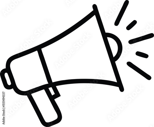 Megaphone loudspeaker bullhorn icon for announcement advertising and promotion vector illustration 100