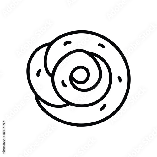 Illustration of cinnamon roll pastry sweet dessert bakery food item isolated art