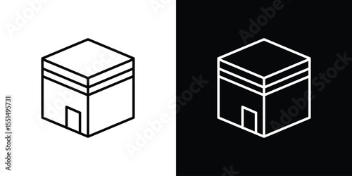 Kaaba icon vector, Symbol, logo illustrations