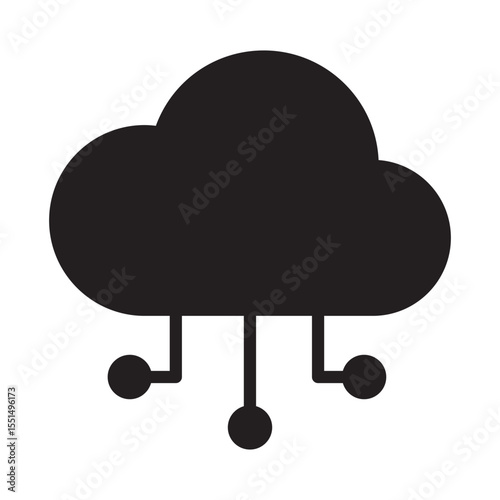 Cloud service Vector Icon which can easily modify or edit
