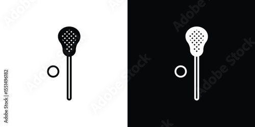 Lacrosse stick ball icon vector, Symbol, logo illustrations