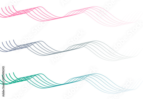Abstract blue background vector with flowing lines, a wavy pattern, and light gradient illustration