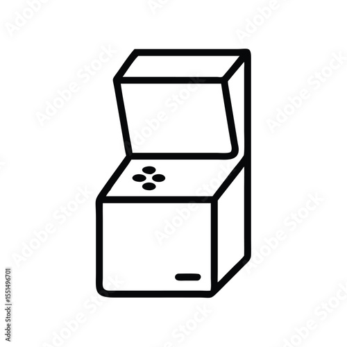 Vintage arcade game machine vector illustration for retro gaming and entertainment design